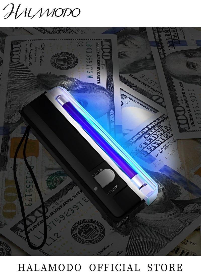 Portable Handheld UV Black Light Torch Blacklight UV Light Money Bill Detector Currency Banknote Checker Cash Detector