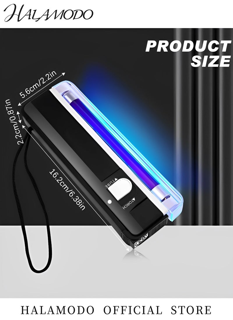 Portable Handheld UV Black Light Torch Blacklight UV Light Money Bill Detector Currency Banknote Checker Cash Detector