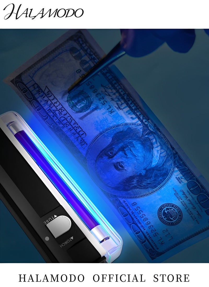 Portable Handheld UV Black Light Torch Blacklight UV Light Money Bill Detector Currency Banknote Checker Cash Detector