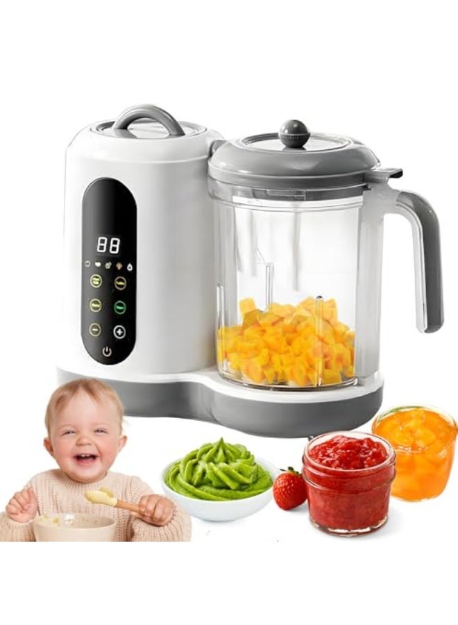 Bukela 5 in 1 Electric Baby Food Processor for Baby Food Maker with Steamer, Chopper & Grinder | Portable Baby Food Blender with Self Cleans & Touch Screen Control Baby Food Blender for Baby with Steam Pot Auto Cooking Grinding Baby Food Warmer Mills Machine - Image 1