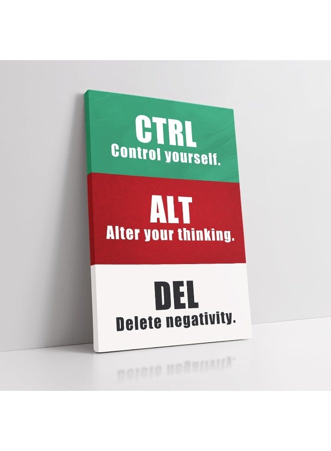 KAWAHONE CTRL+ALT+DEL Motivational Wall Art - Image 1