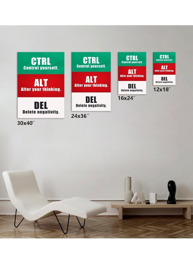 KAWAHONE CTRL+ALT+DEL Motivational Wall Art - Image 3