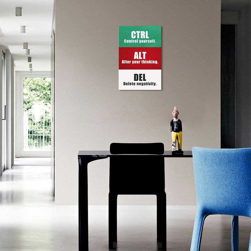 KAWAHONE CTRL+ALT+DEL Motivational Wall Art - Image 5