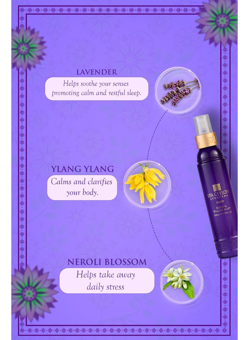 spa ceylon Sleep Body & Pillow Mist | Non-Oily Natural Mist | Sleep spray | Lavender | Luxuriously Fragrant | Suitable For All Skin Types | 100ml - Image 3