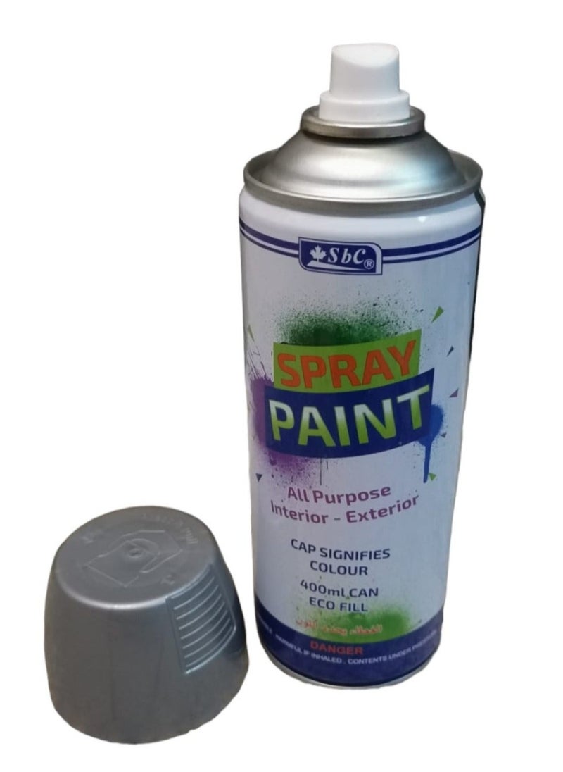 SBC All Purpose Spray Paint Silver 400ml  - Image 2