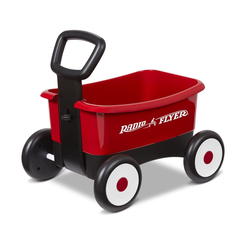 Radio Flyer Push & Pull Walker Wagon, Red, for Kids 1-4 Years Old, Locking Handle for Stability, Baby Push Walker Converts to Pull Wagon, for Indoor & Outdoor Play - Image 2