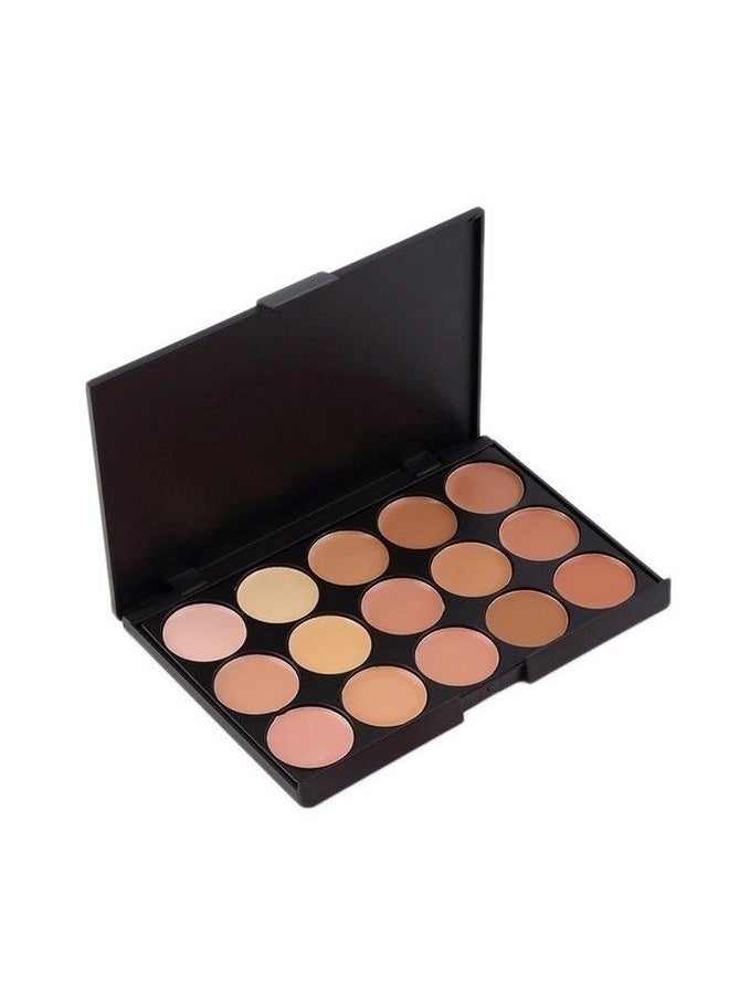 ClubComfort � 15 Colors Contour Face Cream Makeup Concealer Palette 15 Gm + Make Up Brush  - Image 3