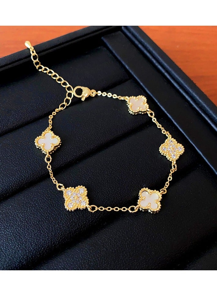 Mark Fairwhale Fashionable High-end Light Luxury Four Petal Flower Bracelet 