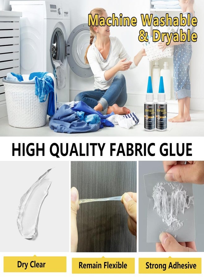 LOCBONDSO Fabric Glue, Liquid Stitch Fabric Glue for Clothing, 2 oz - Image 2