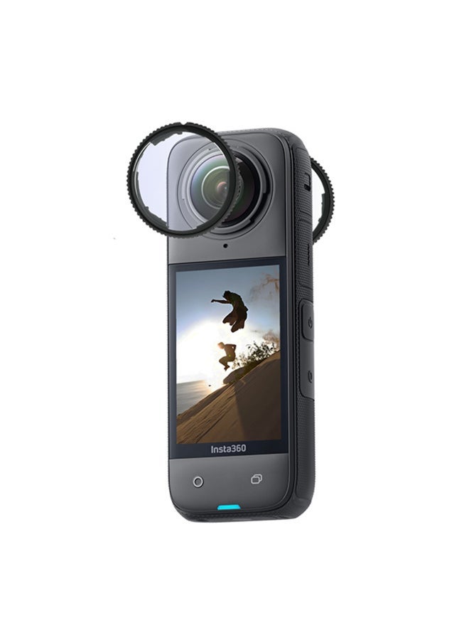 Generic Aixia Gou Shadow Stone Insta360 X4 Lens Protection Mirror Tempered Glass Optical PC Lens Protection Mirror Accessories-Color:X4 Glass Protective Mirror - Image 1
