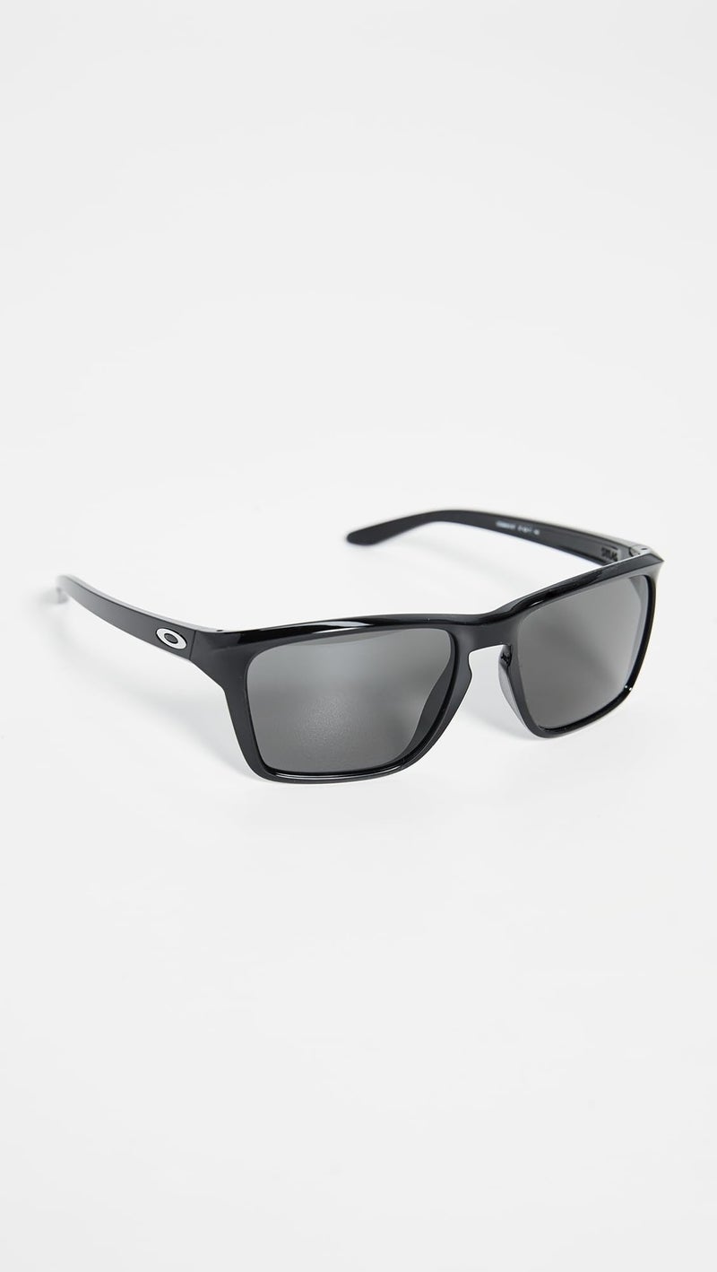 OAKLEY نظارات شمسية مستطيلة للرجال من أوكلي OO9448 سيلس، أسود لامع/برزم رمادي، 57 مم - Image 3