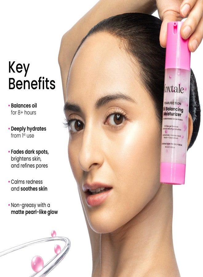 Foxtale Oil-Balancing Gel Moisturizer with Niacinamide, Azelaic Acid Pearls & Cica, 8hr Shine-Free Hydration, Lightweight, Sebum Control, For Oily & Acne-Prone Skin, 50 ml - Image 2