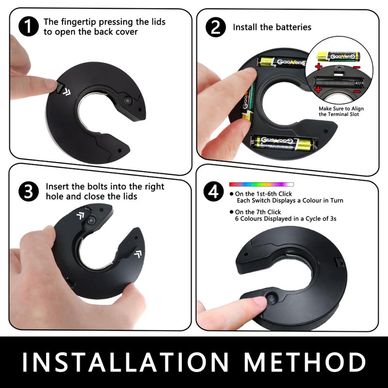 KINGTOP LED Golf Hole Lights with Lens, RGB Light Up Night Golf, Putting Green Cup Lights, Glowing in The Dark Lights for Golf Holes, EZ Install Great for Golfing Party Camping, 4-Pack - Image 5