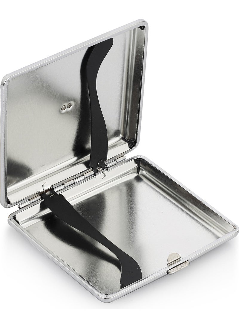 ZEK upp Tan Leather Metal Cigarette Case  - Image 2