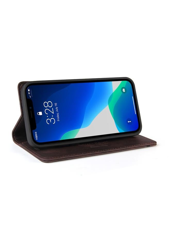 S-TOP Case For iPhone 13 Pro Max Skin Feel Anti-theft Brush Horizontal Flip Leather Case with Holder & Card Slots & Wallet - Image 5