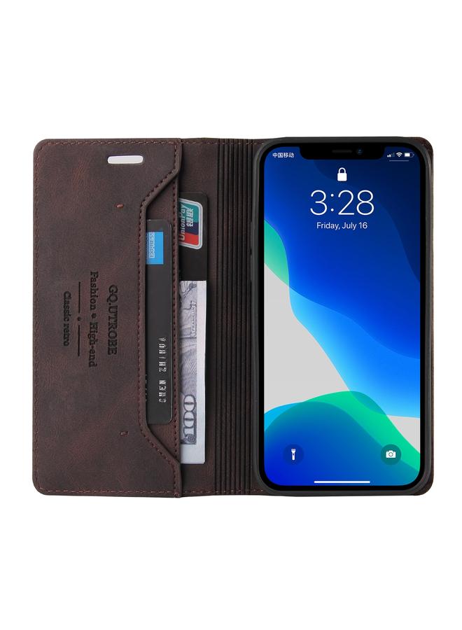S-TOP Case For iPhone 13 Pro Max Skin Feel Anti-theft Brush Horizontal Flip Leather Case with Holder & Card Slots & Wallet - Image 4
