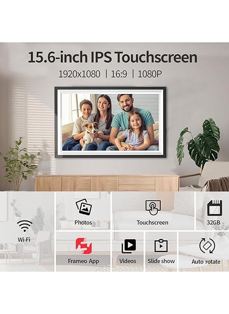 Generic 10.1 15.6 HD Wi-Fi Digital Photo Frame with Touchscreen15.6 inch log color border white background -32GB 15.6 inch log color border white background -32GB 