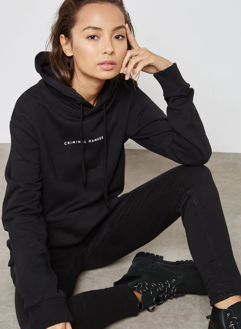 CRIMINAL DAMAGE Oversized Hoodie