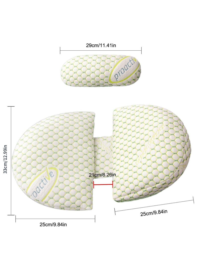 MileMelo Pregnancy Pillow for Pregnant Women,Soft Pregnancy Body Pillow,Support for Back, Hips, Legs,Maternity Pillow with Detachable and Adjustable Pillow Cover（Green）  - Image 2