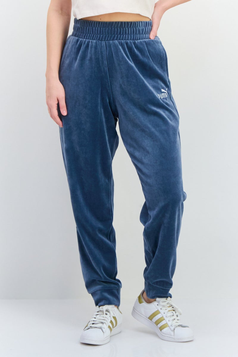 PUMA سروال رياضي نسائي مناسب للتدريب، أزرق رمادي - Image 1