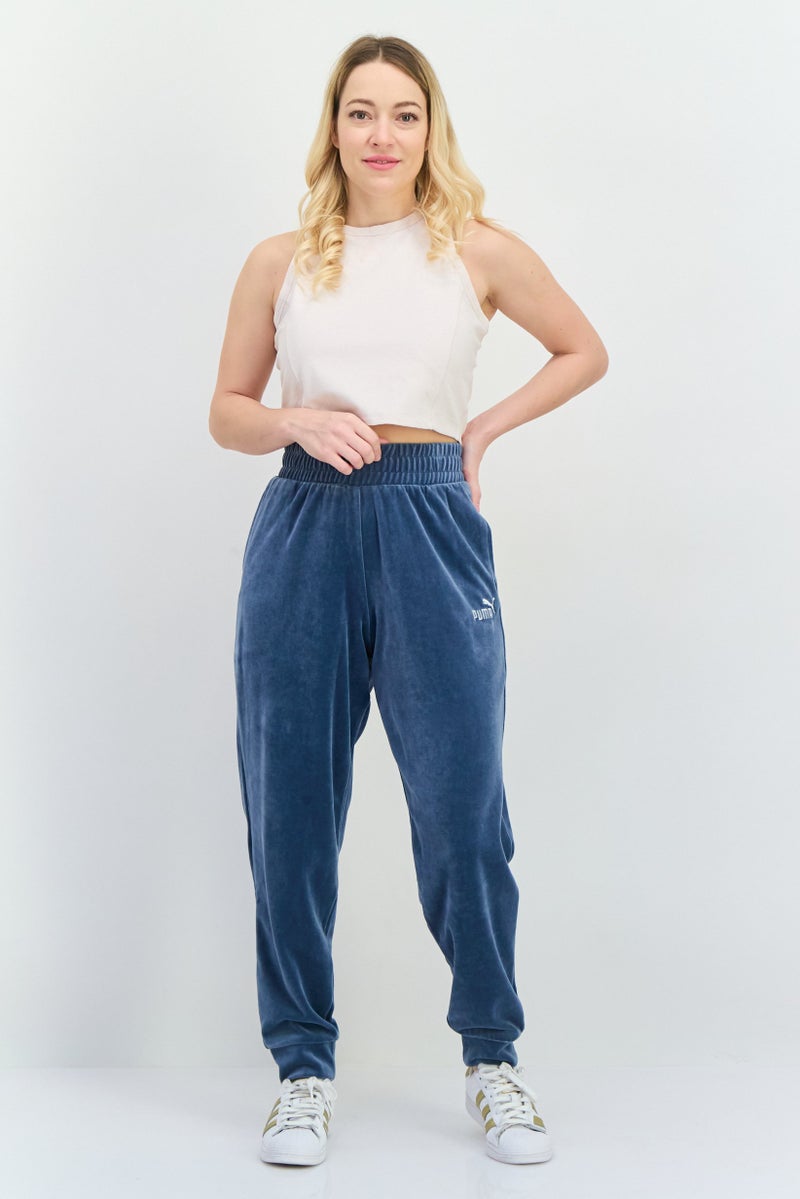 PUMA سروال رياضي نسائي مناسب للتدريب، أزرق رمادي - Image 4