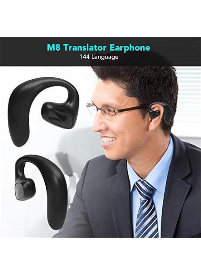 Generic - Smart 144 Languages Two Way Translation and Wireless Language Translation Earphones , M8 Language Translator Earbuds , Offline Language Translation Earpiece - Image 1