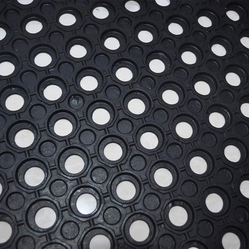 nanbowang Anti-Fatigue Rubber Floor Mat - Commercial Grade Grease Resistant Non-Slip Recycle Tyre Floor Mats for Restaurant Kitchen Bar Garden Outdoor Wet Area(24"X36") - Image 3