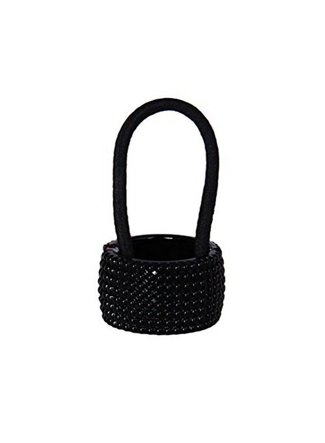 OULII Women Girl Punk Hair Ponytail Cuff Band Wrap Holder Tie Fashion Accessory (Black) - Image 1
