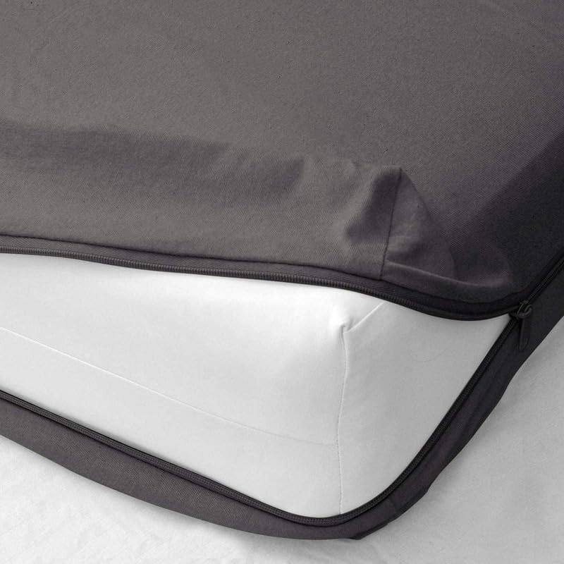 Shreem Linen Zipper Fitted Sheet -16 Inch Extra Deep Pocket, Soft Brushed Microfiber Bottom Sheet, Wrinkle, Shrink & Fade Resistant, Hotel Quality, Dark Grey, Queen - Image 1