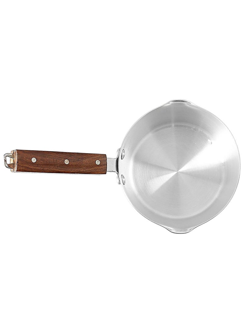 3-Pcs Milk Boiler Cookware Set With Double Pour Lips With Wood Handle 2.2L/1.6L/1.2L  - Image 4