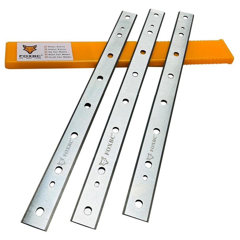 FOXBC 12-1/2 Inch Planer Blades Replacement for DeWalt DW734 Planer, Replace DW7342 - Set of 3 - Image 1
