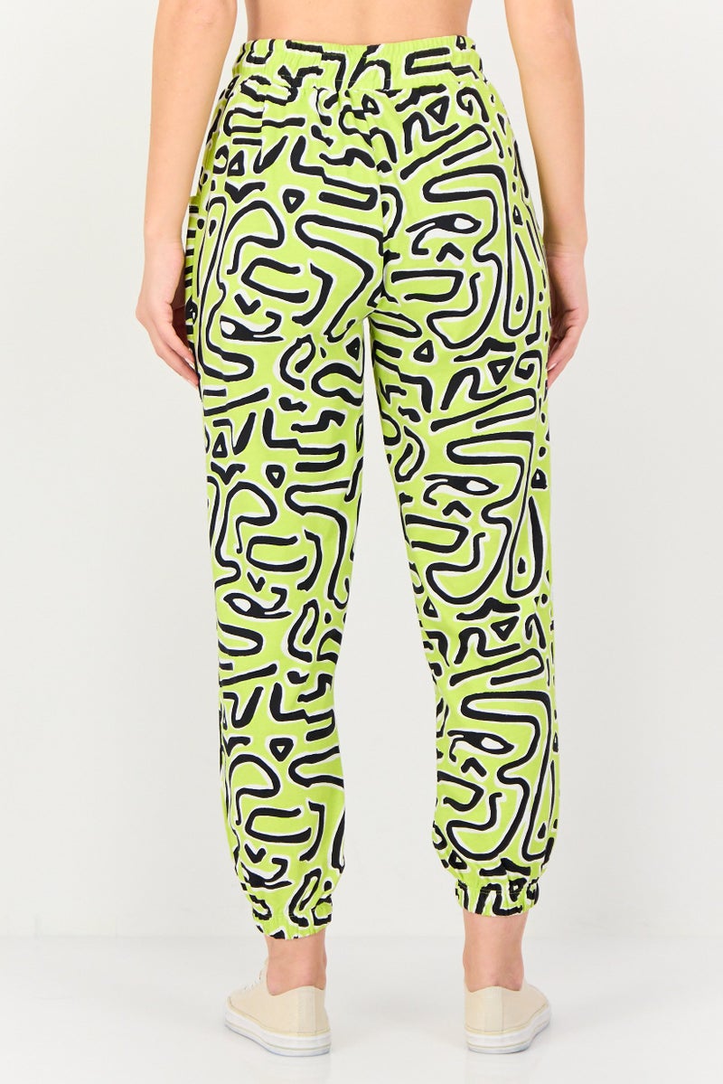 ONLY Jdy By Only Women Regular Fit Abstract Print Jogger Pants, Multicolor - Image 3