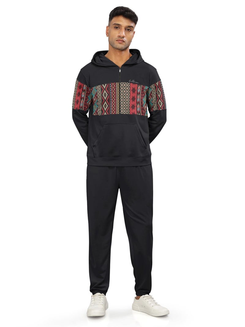 BULLMER Trendy Hoodie & Pants Co-ords for Men_Black_XX-Large - Image 1