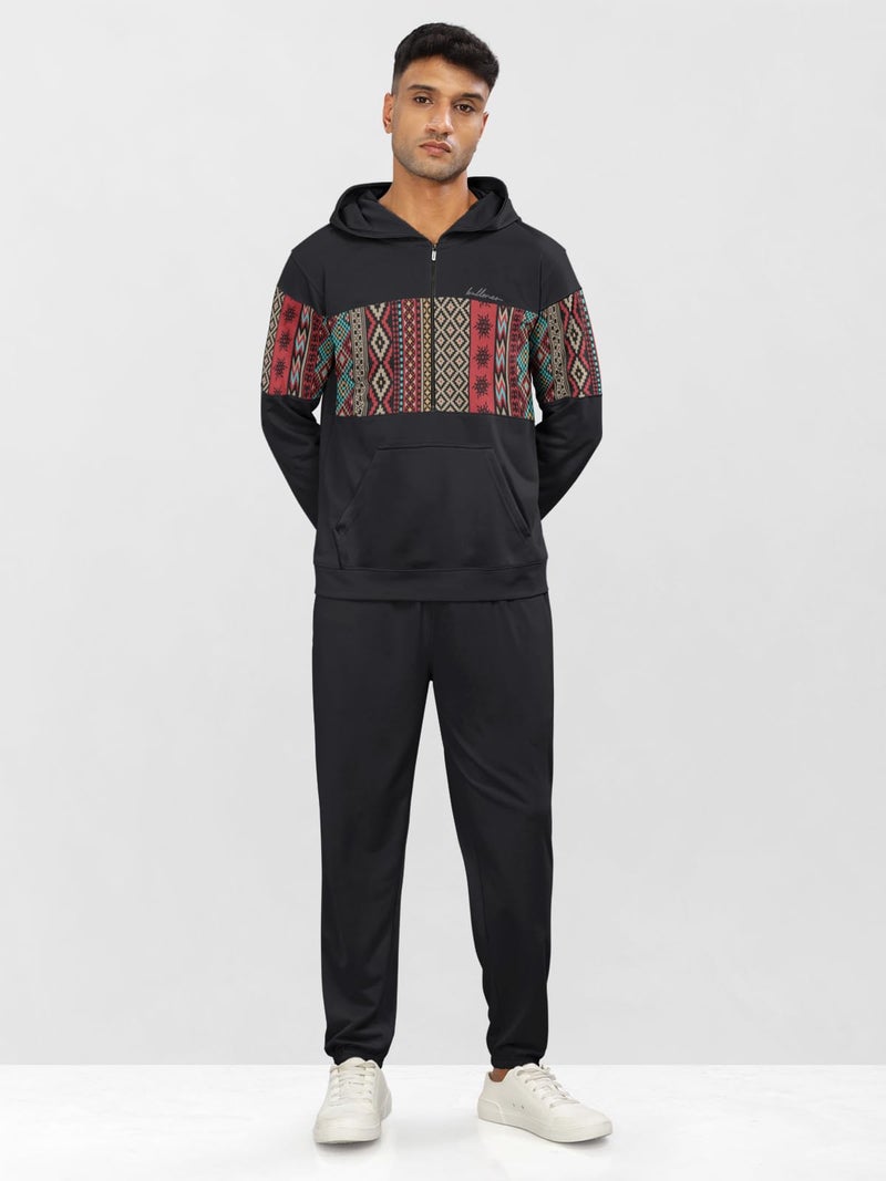 BULLMER Trendy Hoodie & Pants Co-ords for Men_Black_XX-Large - Image 2