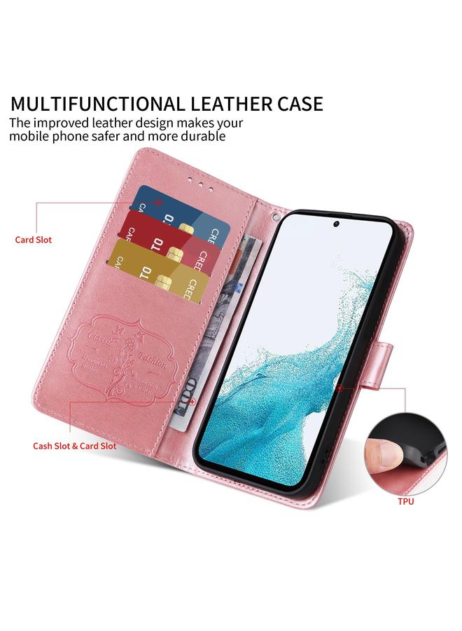 S-TOP Case For Samsung Galaxy A35 5G Embossed Butterfly Flowers Leather Phone Case - Image 4