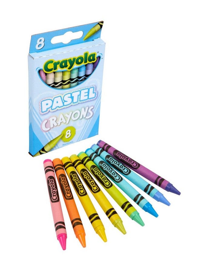 Crayola Pastel Crayons (8ct), Specialty Crayons for Kids, Art Supplies, Pair with Coloring Books, Gift for Kids, Ages 3, 4, 5 - Image 1