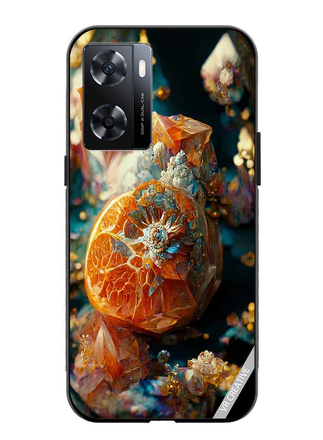 VR CREATIVE Protective Case Cover For Oppo A57/A77s Orange Paint Gel Balls Design Multicolour - Image 1
