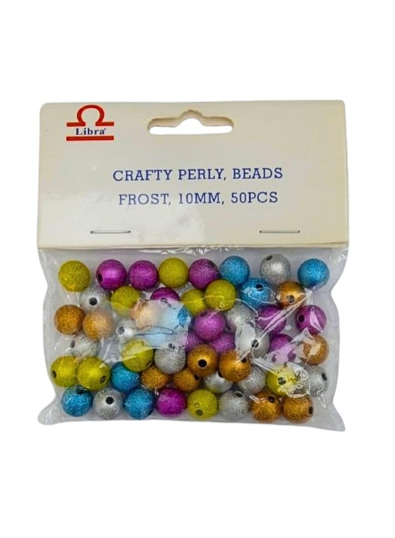 Libra CRAFTY PERLY BEADS FROST 10MM PACK OF 50PCS - Image 1