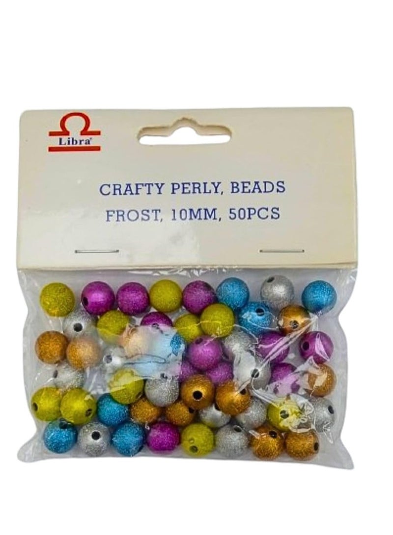 Libra CRAFTY PERLY BEADS FROST 10MM PACK OF 50PCS - Image 2
