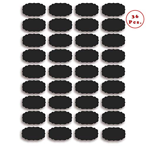 KREEPO Black 108 Pcs Waterproof Vinyl Self-Adhesive Stickers For Wall For Mason Jars Glass Bottles, Decals Craft, Kitchen Jar Labels Stickers For 7Cm X 4Cm, 5 Cm - Image 1