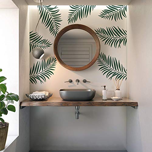 Stencil Revolution Single Palm Leaf Pattern Wall Stencil-Diy Wallpaper Alternative-Brighten Up Your Home With Our Single Palm Leaf Pattern Wall Stencil - Image 3
