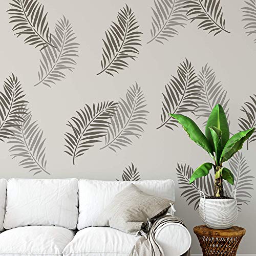 Stencil Revolution Single Palm Leaf Pattern Wall Stencil-Diy Wallpaper Alternative-Brighten Up Your Home With Our Single Palm Leaf Pattern Wall Stencil - Image 2