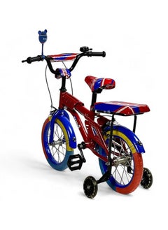 AL BADER Rambo Freestyle Kids Bike with Adjustable Seat, 12 Inch Rambo Children Bikes for Kids Age 3-7 Years With Passenger Rear Seat, Kids Bike With Hand Brake and Two Flashing Training Wheels  - Image 3