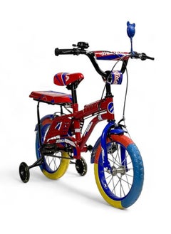 AL BADER Rambo Freestyle Kids Bike with Adjustable Seat, 12 Inch Rambo Children Bikes for Kids Age 3-7 Years With Passenger Rear Seat, Kids Bike With Hand Brake and Two Flashing Training Wheels  - Image 2