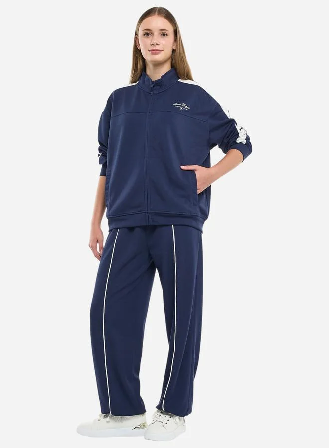 victor and jane Navy Zip Up Sweatshirt and Joggers Co-Ords