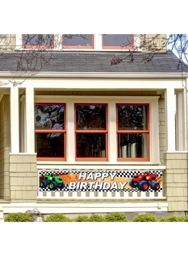 Tatuo Truck Party Decorations Supplies Include Truck Backdrop Party Photography Background 5 X 3 Feet Truck Happy Birthday Banner 6 X 1 Feet For Kids Party Photography Party Decor - Image 3