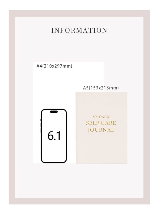 مايا مفكرة امتنان للنساء، خمس دقائق يوميًا، مفكرة تجلي مع توجيهات، مقاس A5، حواف مزخرفة برقائق معدنية، برنامج صفحات داخلية غنية، مفكرة للعناية الذاتية، مفكرة امتنان يومية - Image 5