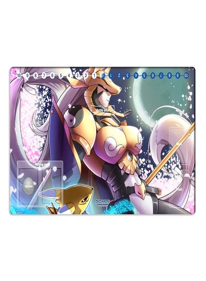 Mlikemat New DTCG Duel Playmat Digimon Renamon Trading Card Game TCG CCG Mat Pad + Free Bag (ZD002-453-SM) - Image 1