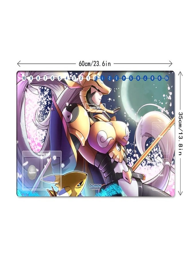 Mlikemat New DTCG Duel Playmat Digimon Renamon Trading Card Game TCG CCG Mat Pad + Free Bag (ZD002-453-SM) - Image 3