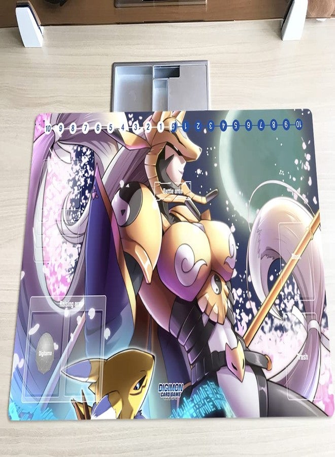 Mlikemat New DTCG Duel Playmat Digimon Renamon Trading Card Game TCG CCG Mat Pad + Free Bag (ZD002-453-SM) - Image 2